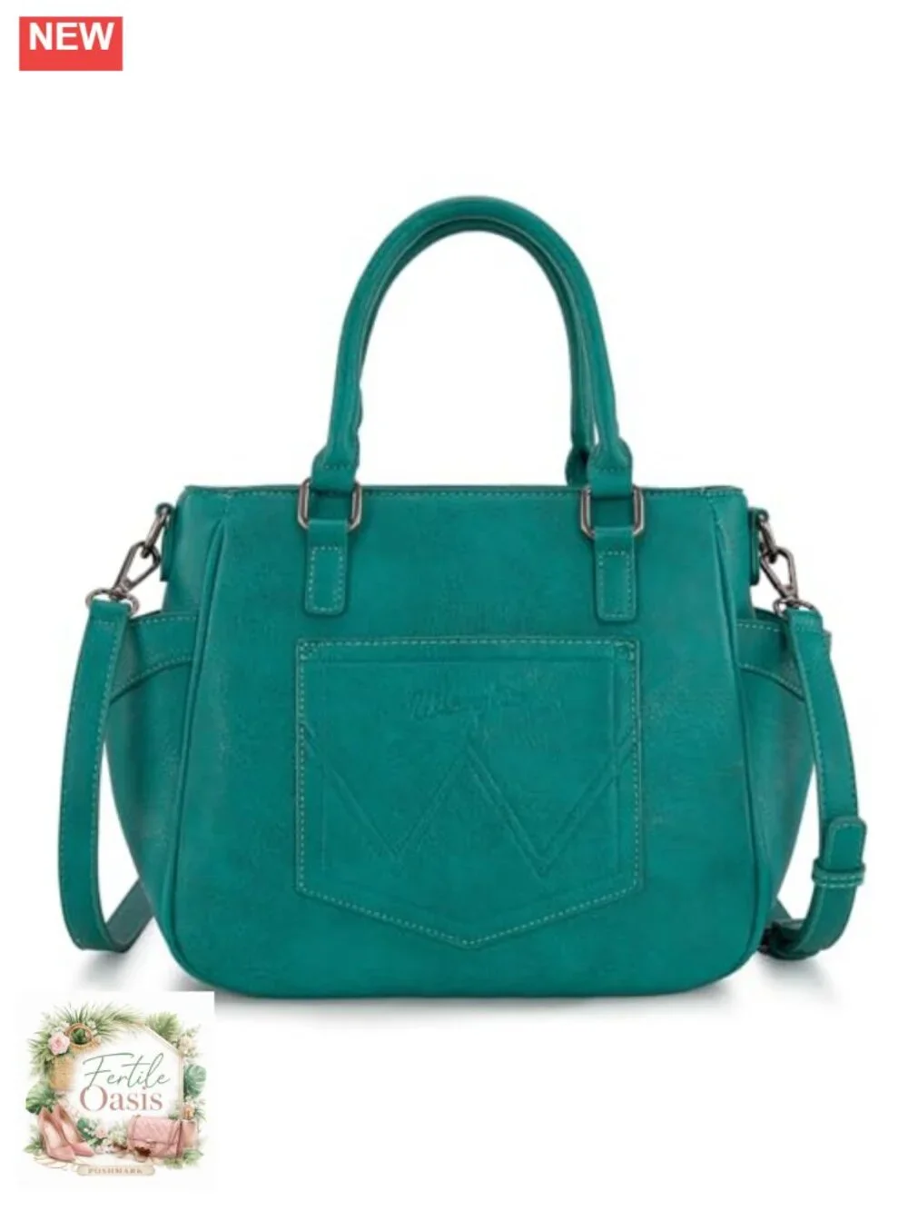 Vegan Leather Top Handle Satchel Crossbody Tote with Zipper Pockets